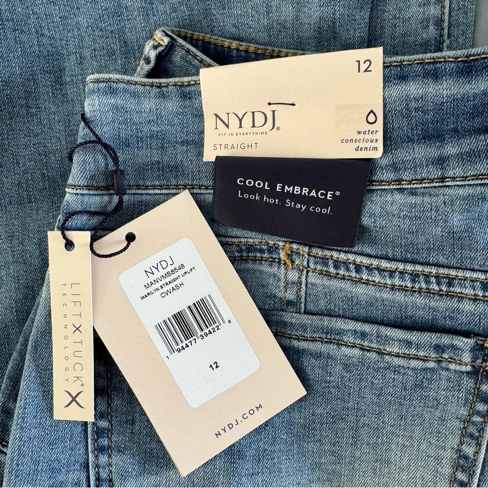 NYDJ Not Your Daughters Jeans Marilyn Straight Uplift Lift x Tuck Denim Jean NWT - Picture 5 of 5